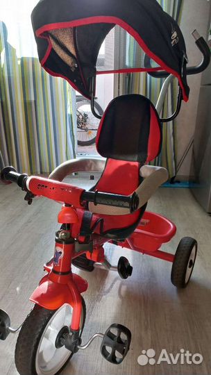 Детский велосипед трехколесный с ручкой