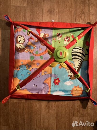 Развивающий коврик tiny love + подвесные игрушки