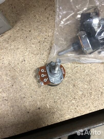 Резистор, потенциометр, B500K L25, техно-тт