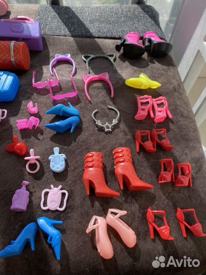 Аксессуары для барби куклы туфли украшения коляска
