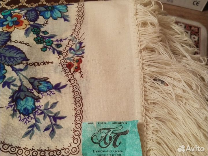 Павловопосадский платок СССР шерсть 145х145