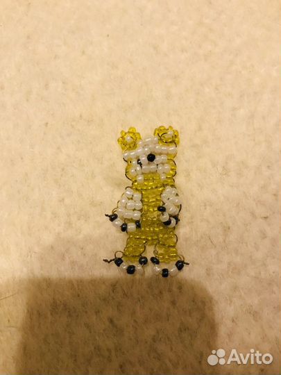 Мишка заколка на шапочку