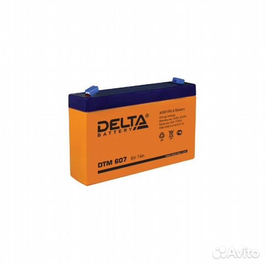 Аккумулятор герметичный 6В 7Ач delta DTM607 AGM (э