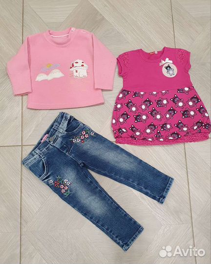 Вещи для девочки пакетом 68-80