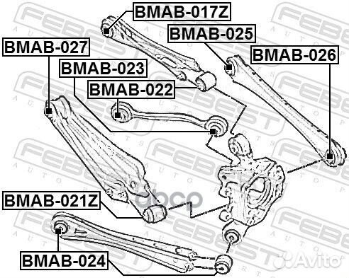 Сайлентблок цапфы зад прав/лев BMW X3 F25