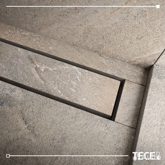 Душевой лоток tece Drainline 650900 90 для натурального камня, хром