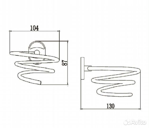 Держатель для фена настенный