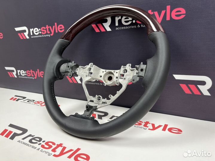 Руль Toyota Harrier 60 Красное Дерево
