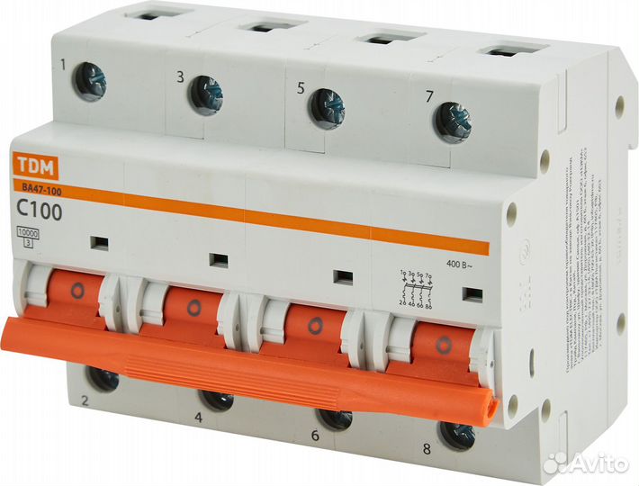 Автоматический выключатель Tdm Electric ва47-100 4