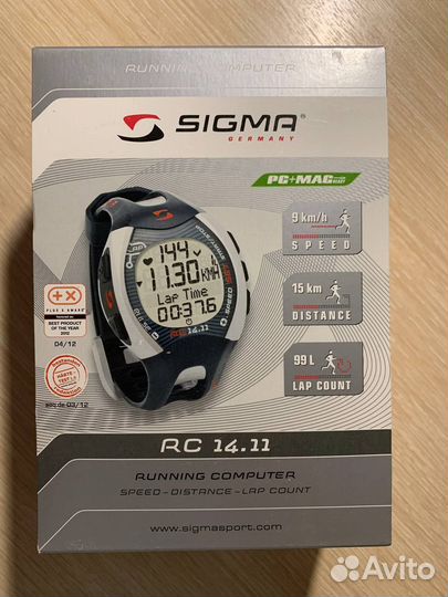 Пульсометр/спидометр для бега, вело Sigma 14.11