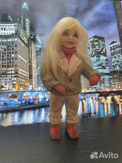 Ватная игрушка*Девочка с розами*