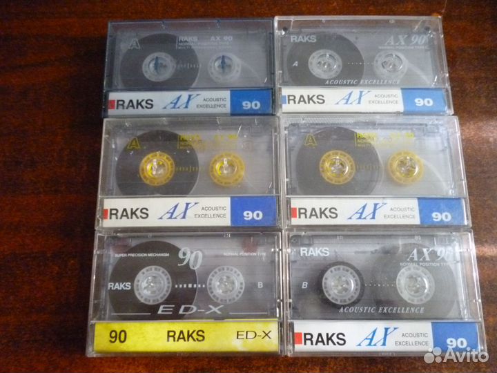 Аудиокассеты Raks ax 90 мин 6 шт