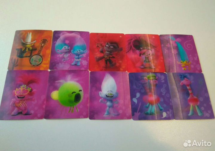 Карточки Тролли из Пятерочки