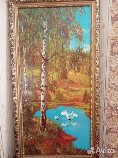 Картины маслом, самоцветами и янтарем