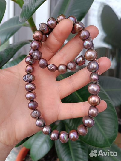 Бусы натуральный жемчуг Касуми 10-12 мм