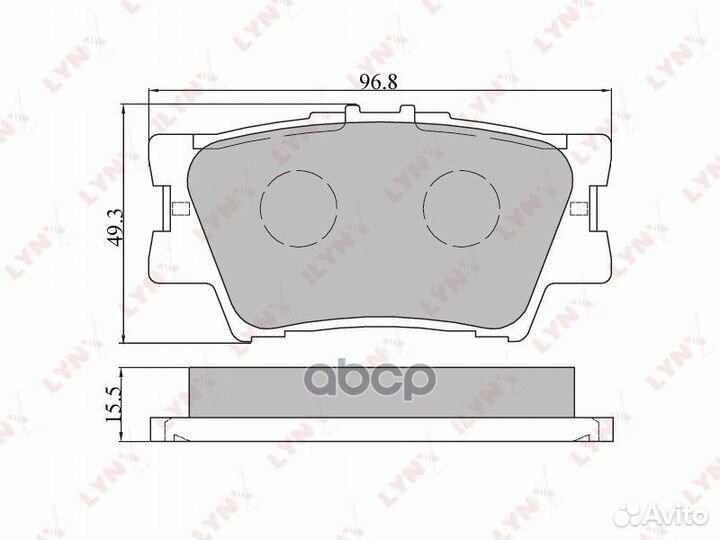 Колодки тормозные дисковые зад BD7532 lynxauto