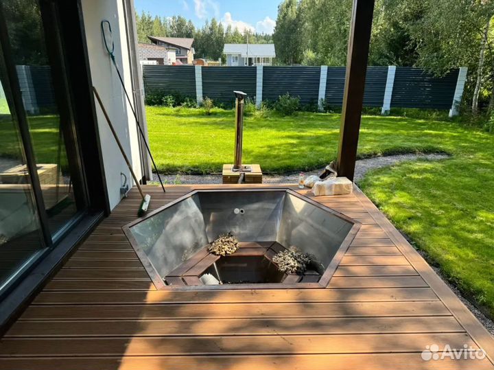 Чан из нержавейки 2200мм на 4-6 человека