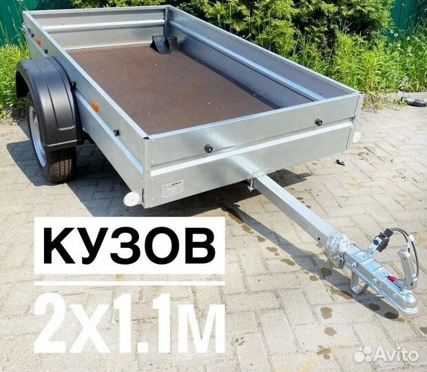 Прицеп легковой одноосный, длина кузова 2м