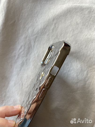 Чехол для iPhone 12 pro max серебряный