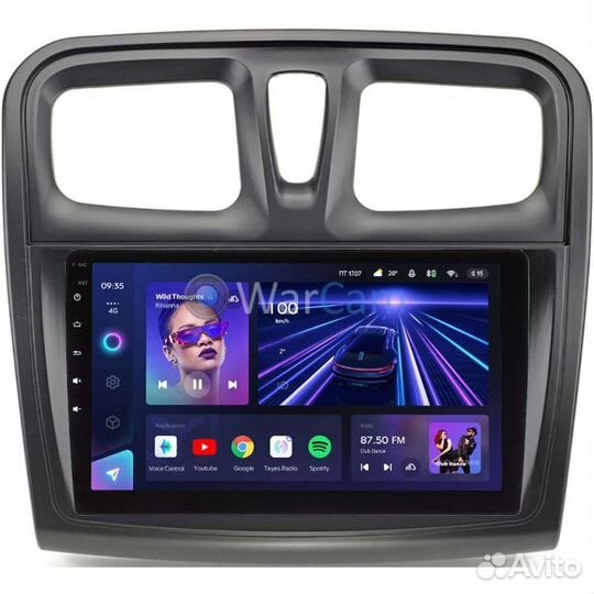 Переходная рамка Renault Logan Sandero 2din 9 дюйм