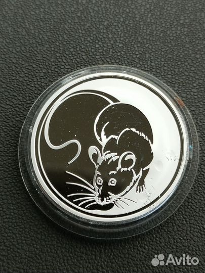 3 рубля год Крысы. Серебро