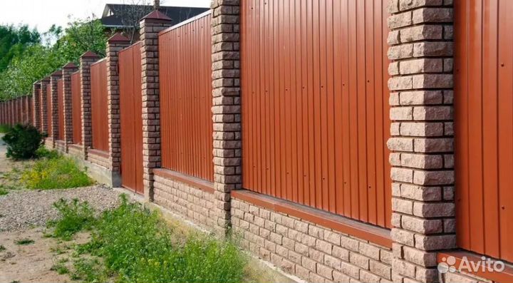 Забор из профлиста под ключ качественно