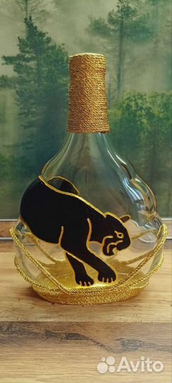 Интерьерная ваза (декорированная бутылка)