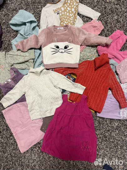 Огромные пакеты одежды на девочку