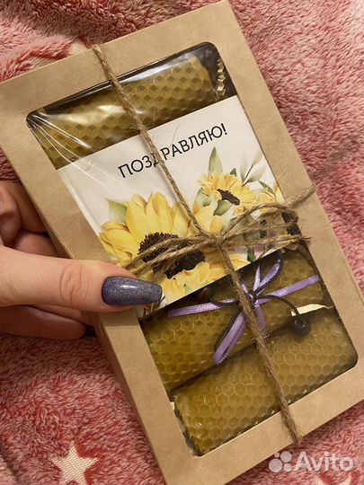 Свечи ароматические из медовой вощины