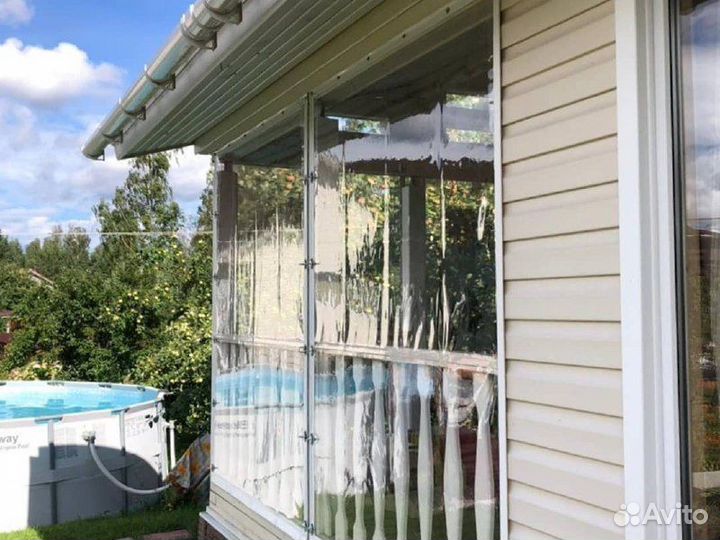 Мягкие и гибкие окна на беседку