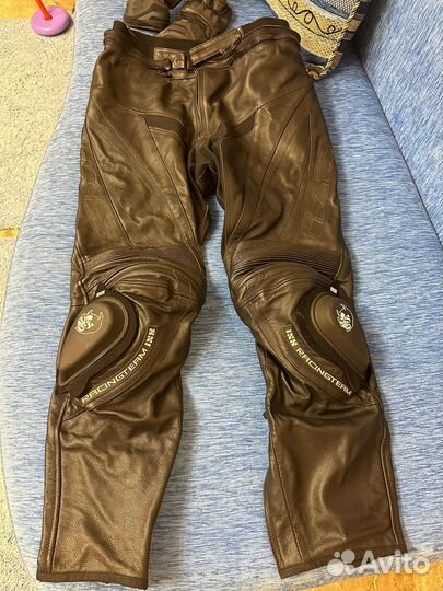 Мото штаны кожаные