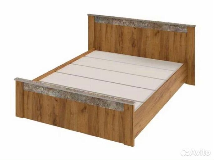 Кровать 160см Франк кр-14 крафт бетон