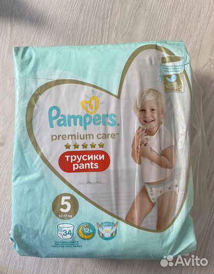 Pampers premium care 5 трусики