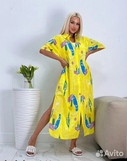 Платье рубашка 50р до 60 размер