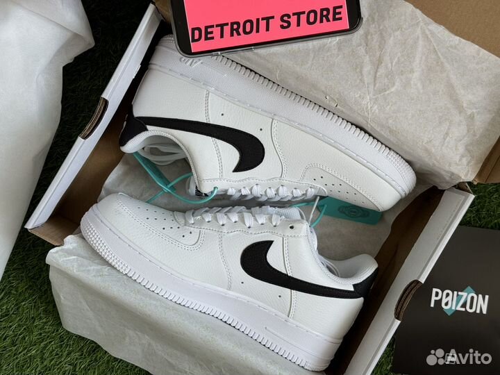 Nike air force 1 white black оригинал