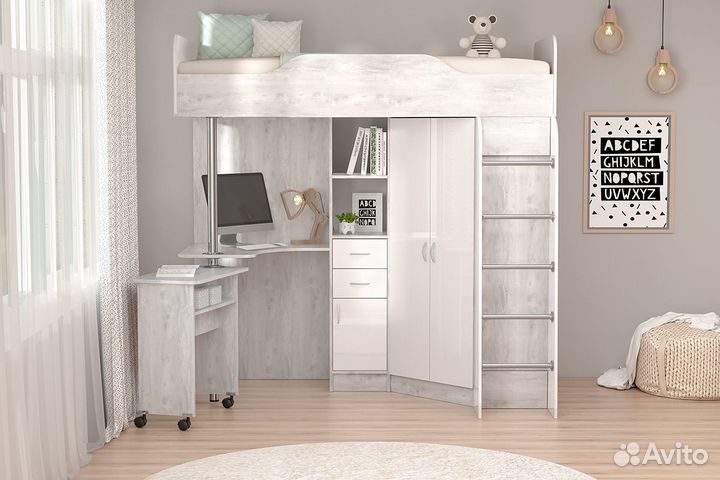 Кровать чердак