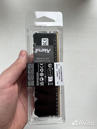 Новая Kingston Fury Beast ddr4 16Gb(2x8) 3600MHz