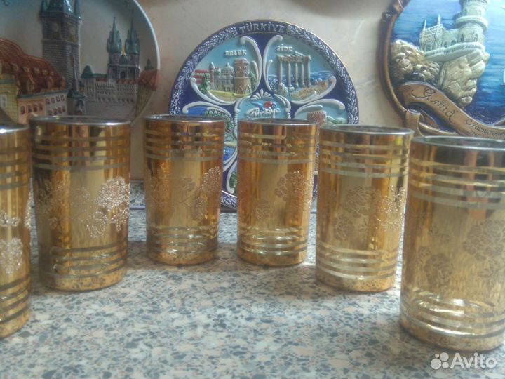 Стаканы позолоченные
