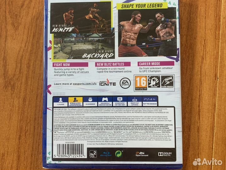 UFC4 Игра для PS4/PS5 новый,запечатанный