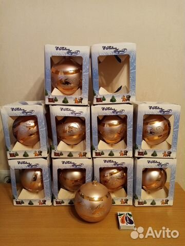 Шары новогодние стекло