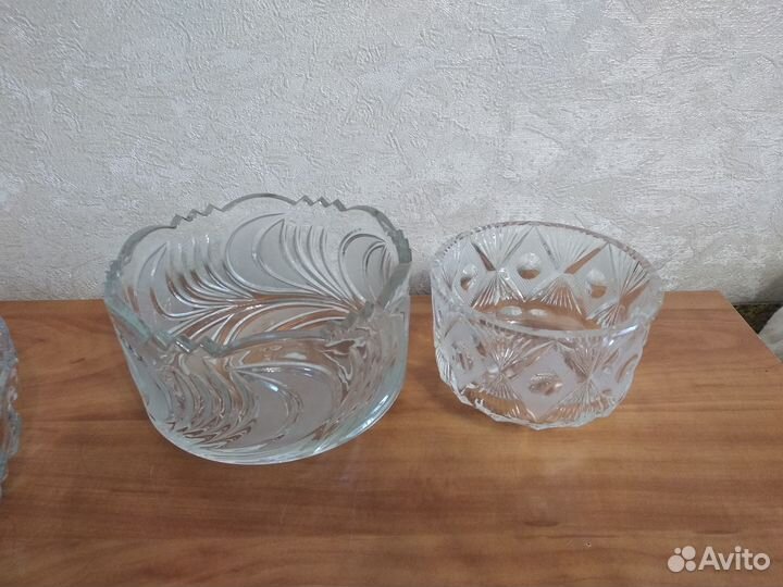 Салатницы СССР хрустальные