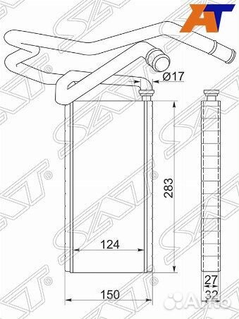 Радиатор отопителя салона toyota hilux surf