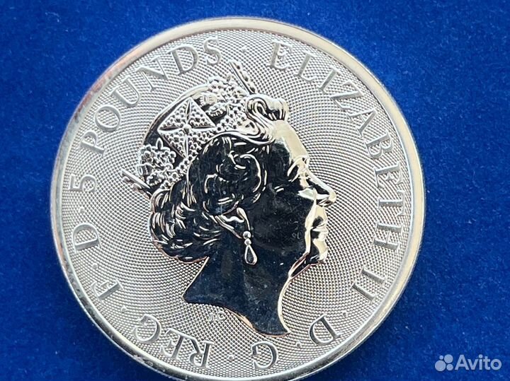 5 фунтов звери королевы инвестиционная монета