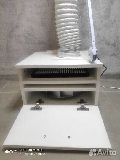 Мини вытяжка для маникбра и педикюра2100м/ч турбо