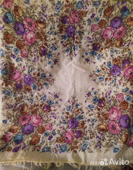 Павловопосадский платок шаль шерсть