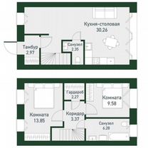 3-к. квартира, 74,7 м², 2/3 эт.