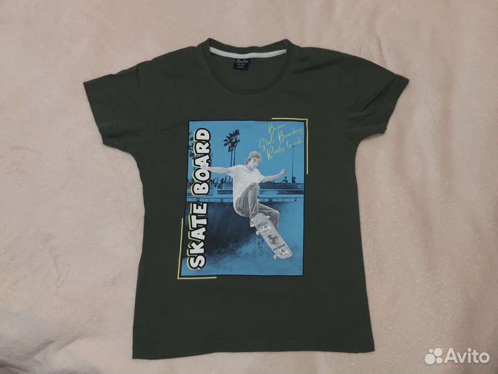 Продам футболку на мальчика, б/у, цвет хаки