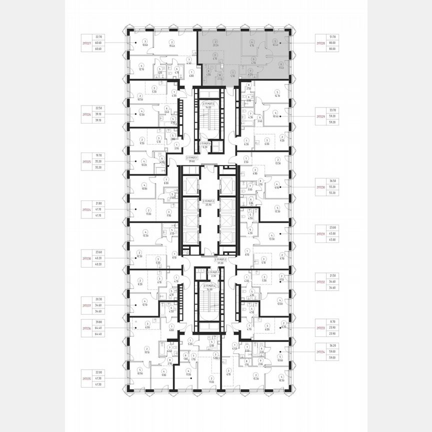 3-к. квартира, 80 м², 17/59 эт.