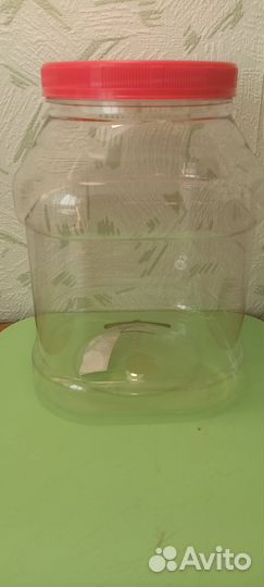 Банка пластиковая 3л с мёдом