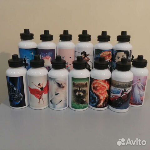 Бутылочка для воды с принтом